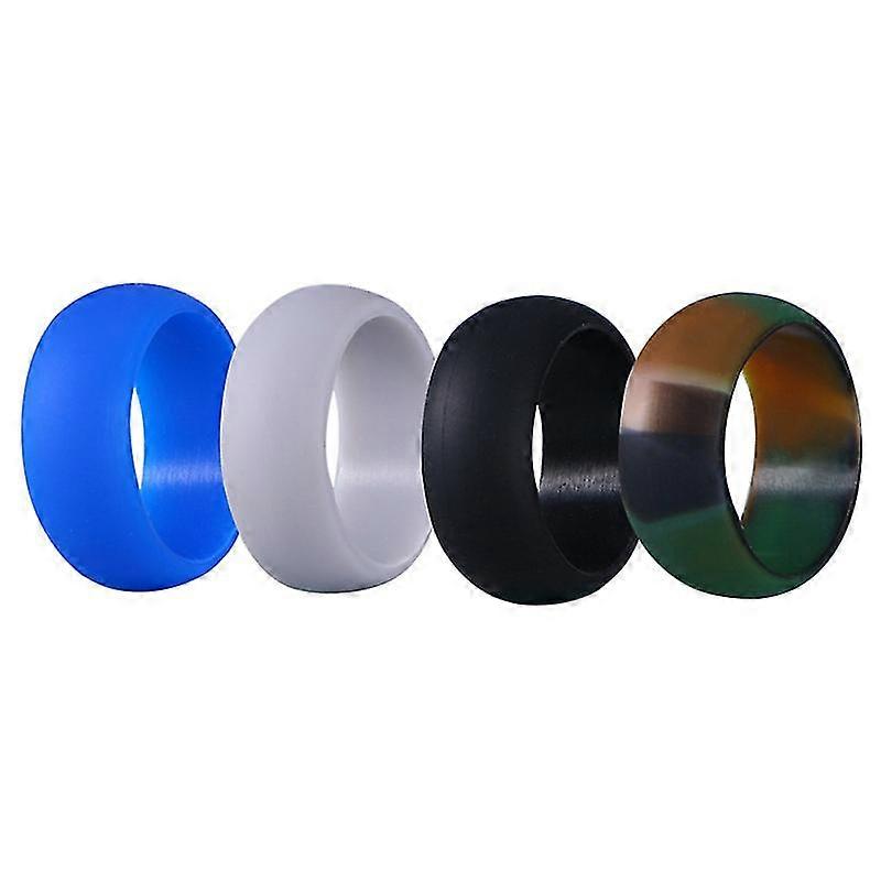 4pcs Silicone Rings For Men-c