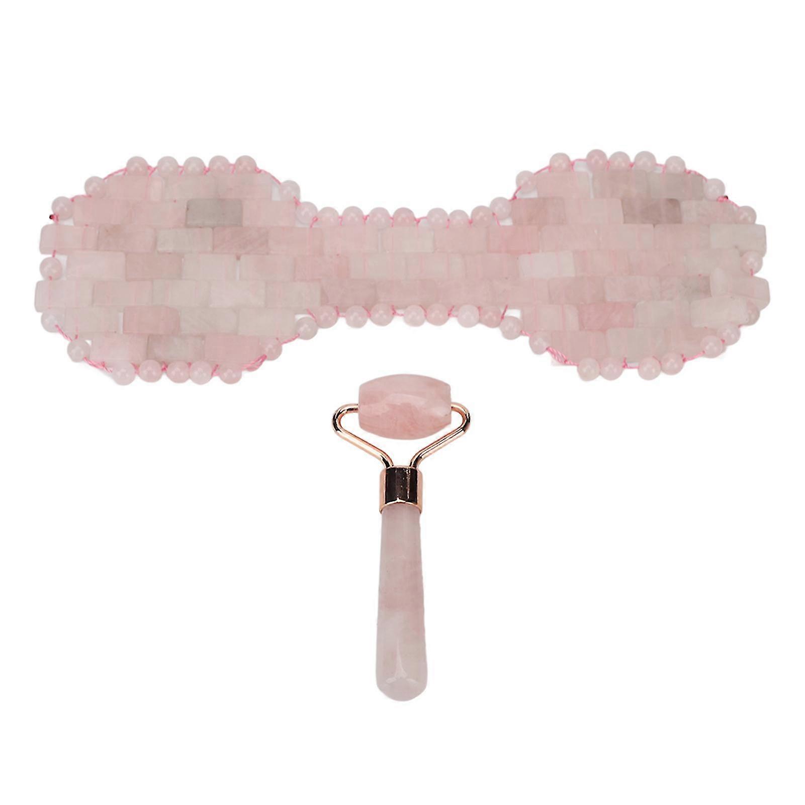 Jadestone Eye Pad Roller Set - Reduce Dark Circles and Promote Better Sleep - Pink