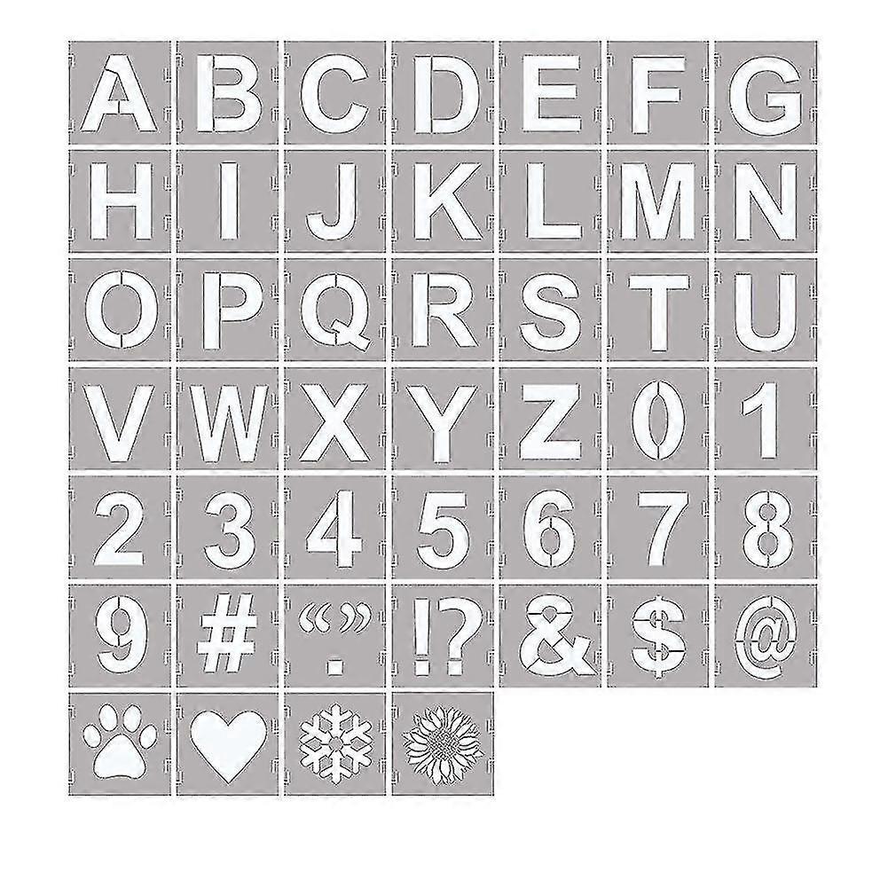 46-piece Letter Template Symbol Digital Craft Template,reusable A