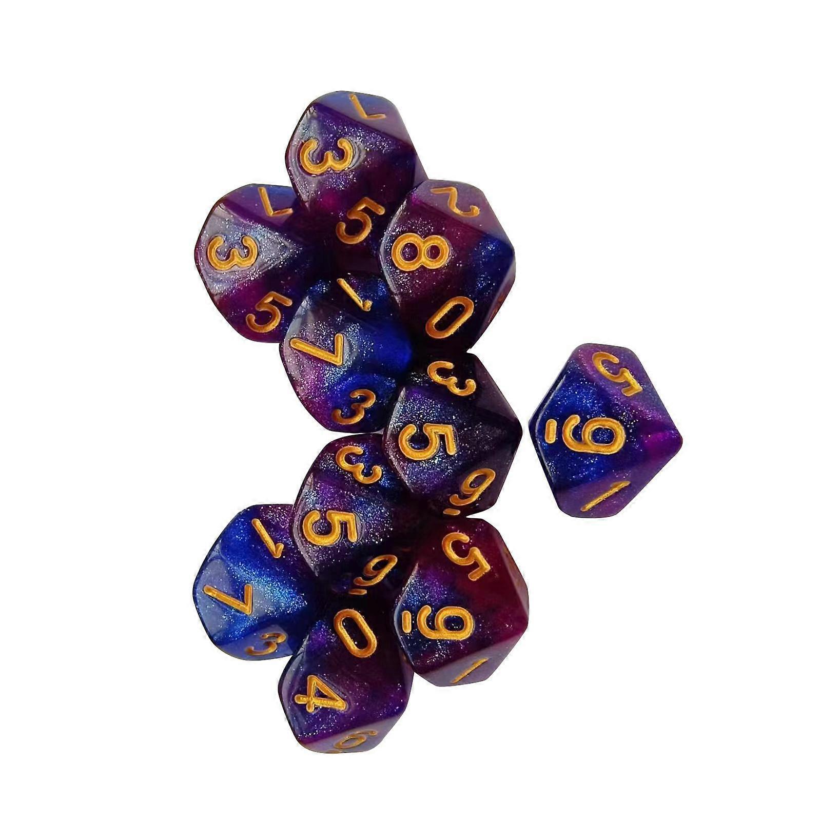 10 Pieces Dice Set D10 Entertainment Toys Party Table Game for Bar Card Game Red