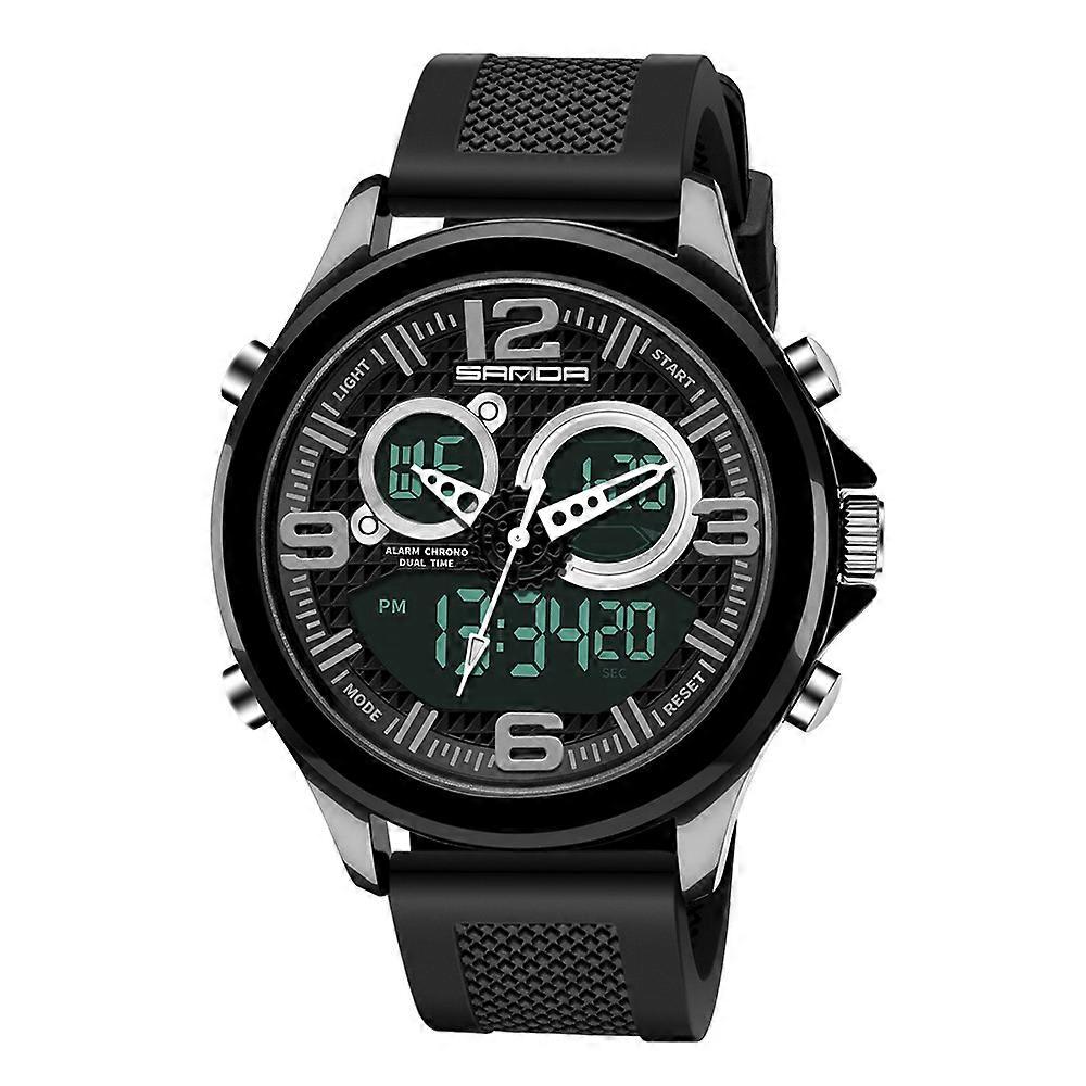 SANDA 793 Men Large Dial ectronic Watch Red