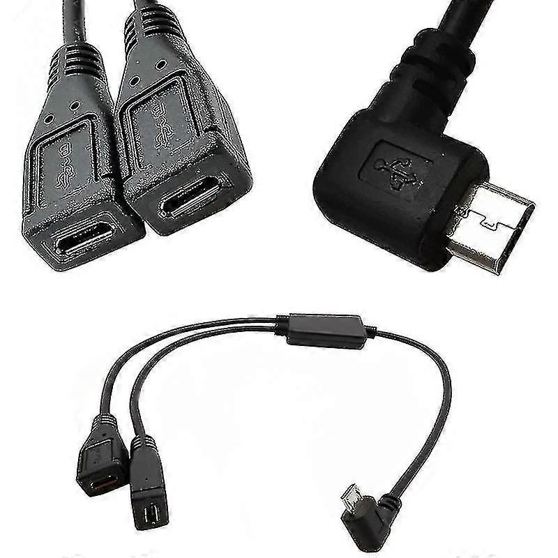 Splitter Micro Usb Cable,5 Pin To 2fe Y Splitter Cable Charr