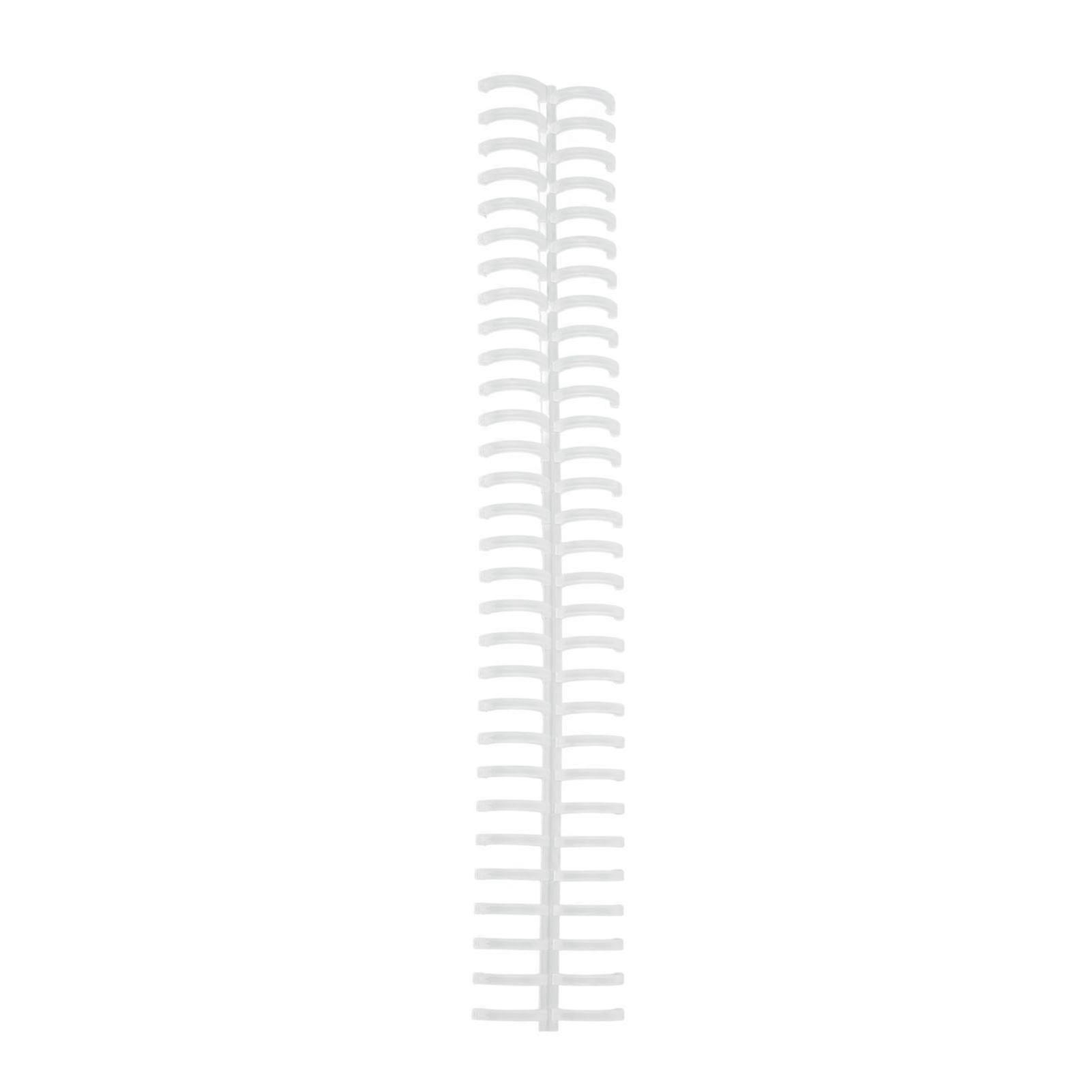 Spiral Binding Coil Set 10Pcs 16mm Diameter 30 Holes 130 Sheet Capacity Transparent