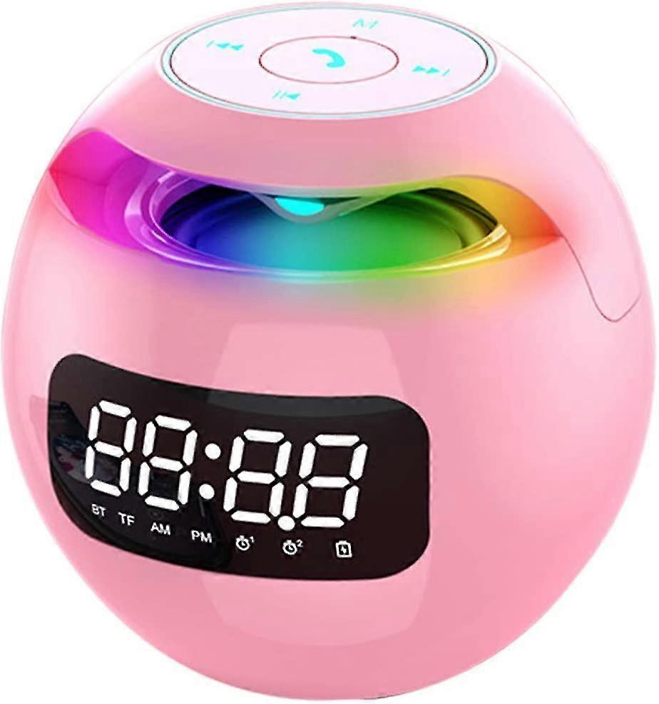 Mini Bluetooth Speaker Music Player Led Display Clock Alarm Clock
