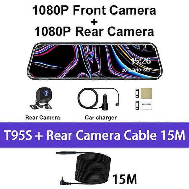 Car DVR 10 inch Mirror 1080P Stream Media Touch Screen Car Camera dash cam rear view camera Parking Monitor recorder