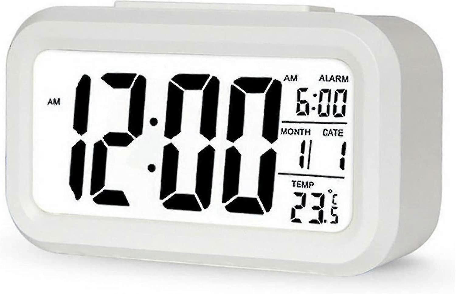 Digital Alarm Clock Led Display With Temperature Big Lcd Digit Display Larger Lcd Backlit