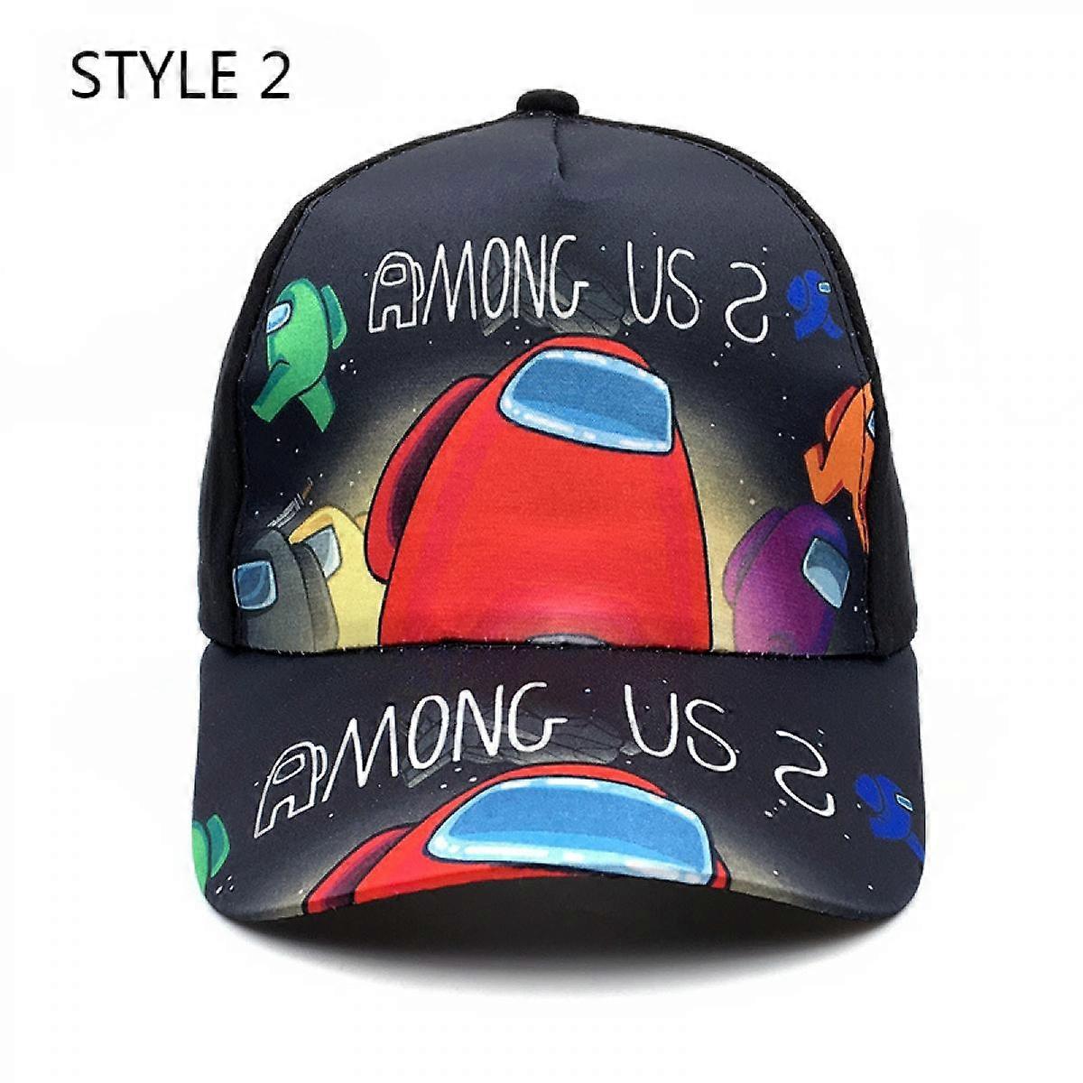 私たちの間でゲーム周辺機器印刷子供用野球帽ワイドブリム春夏漫画サンシェードハット