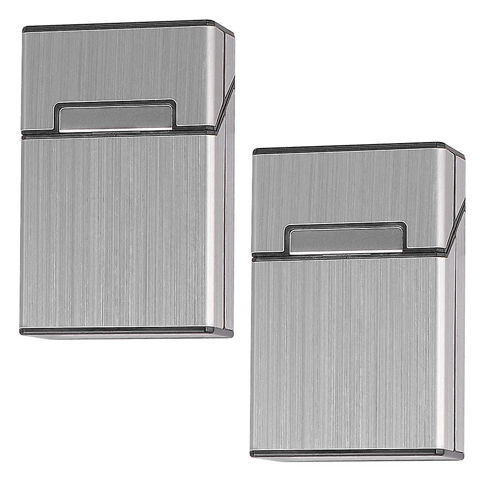 2 Aluminum Cigarette Cases, Can Hold 20 Cigarettes
