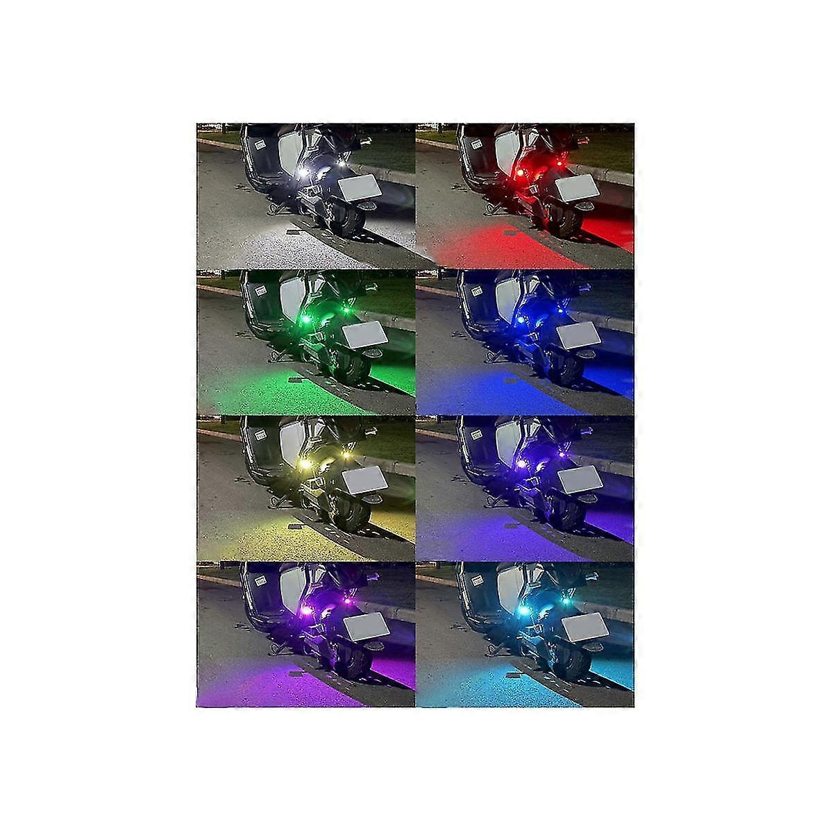 6pcs Motorcycle Led Warning Light Universal Mini Signal Light Drone With Controller Strobe Light 8