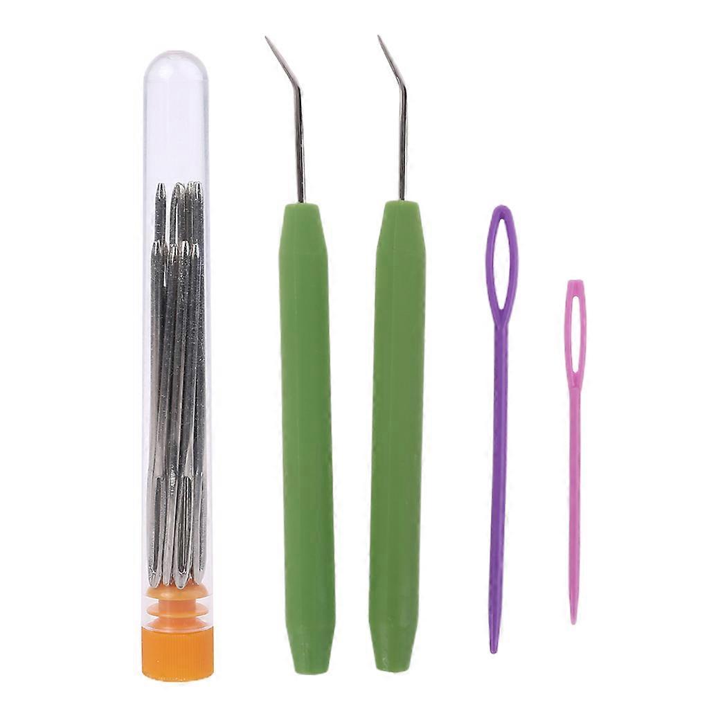 Knitting Crochet Loom Hook Plastic Sewing Needles Large Eye Blunt Needles Set