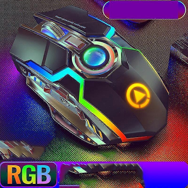 Led Bluetooth Game Mouse, Wireless Mouse, Color Light Mechanical Mouse Tw