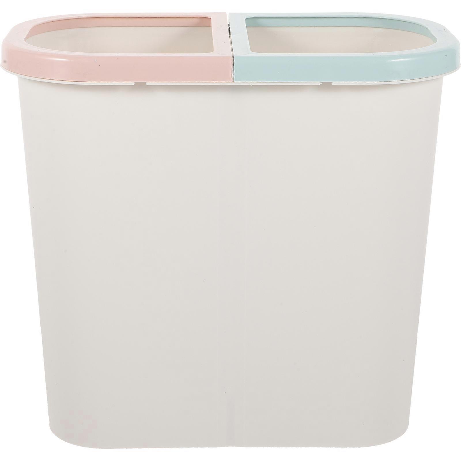 Double Compartment Rubbish Bin Kitchen Trash Can Garbage Bin Garbage Separation Can
