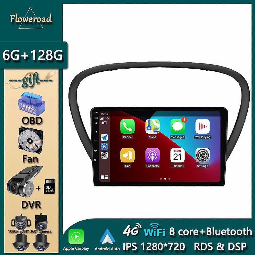 Head Unit Carplay Auto For Peugeot 607 2004 - 2010 Car Android Multimedia Player Video Navigation GPS Radio Stereo Monitor Tooch