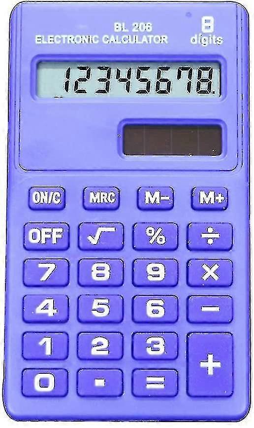 Candy Color 8 Digits Pocket Mini Electronic Calculator For Students School Qxuan - XY