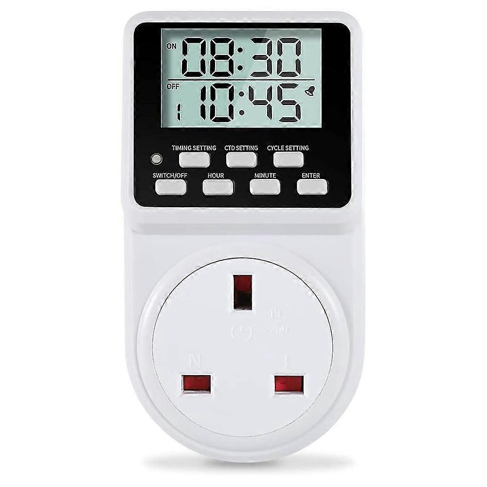 24 Hour Digital Electric Timer Plug Socket With Countdown And On-off Repeat Cycle Timer For Home Ap