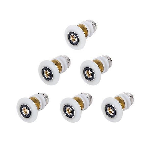 6pcs Replacement Bathroom Shower Door Rollers Runner Wheels 27mm Wheel Diameter