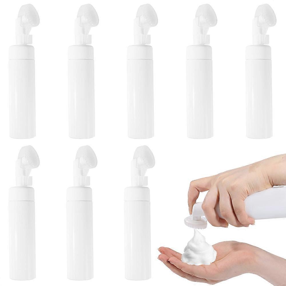 Refillable PETG Plastic Foaming Soap Dispensers with PP Plastic Pump for Shower Liquid Soap White 23.5x4.65cm Capacity: 200ml(6.76fl. oz)