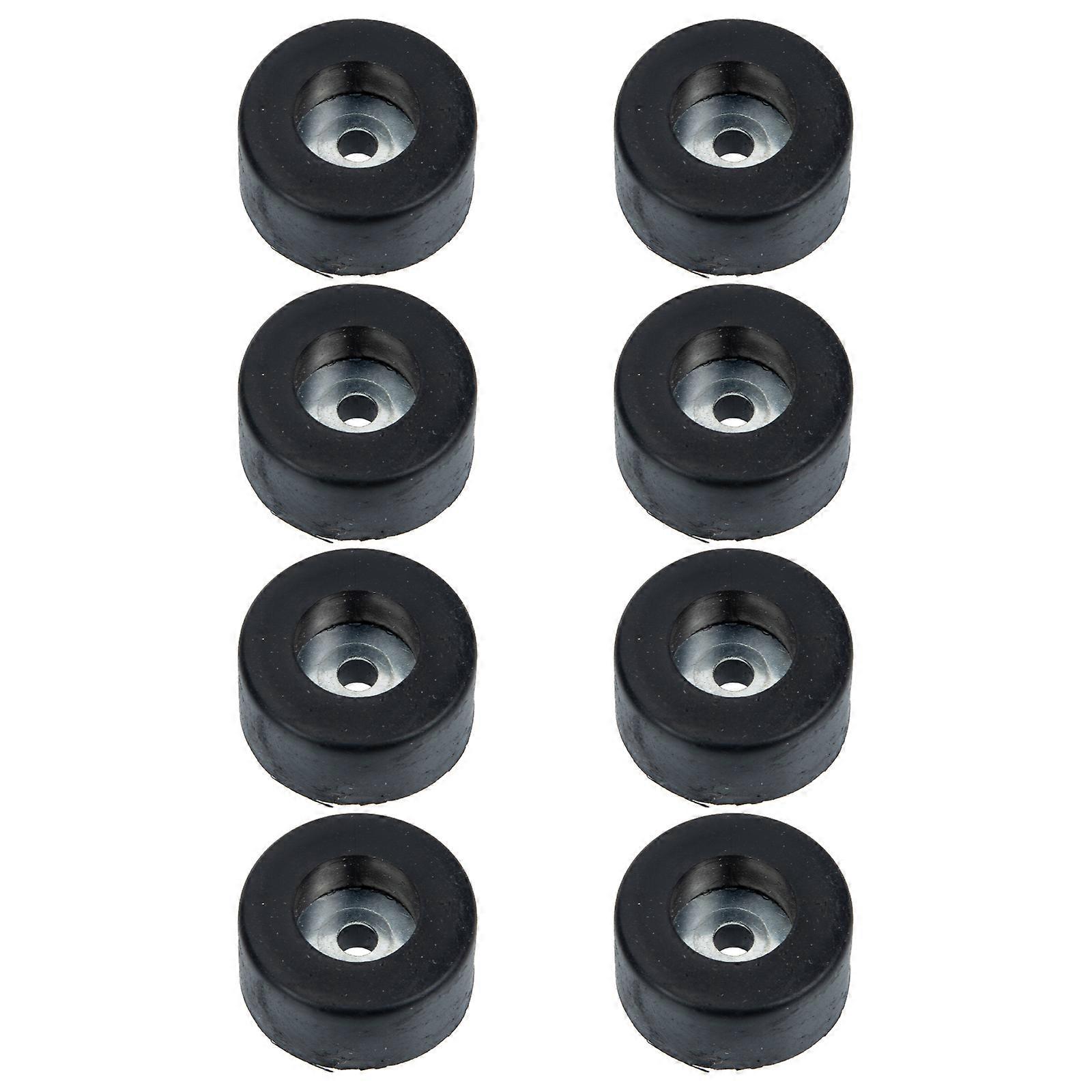 8Pcs Supple Rubber Speaker Spike Pad Rubber Floor Disc Speaker Base Accessory