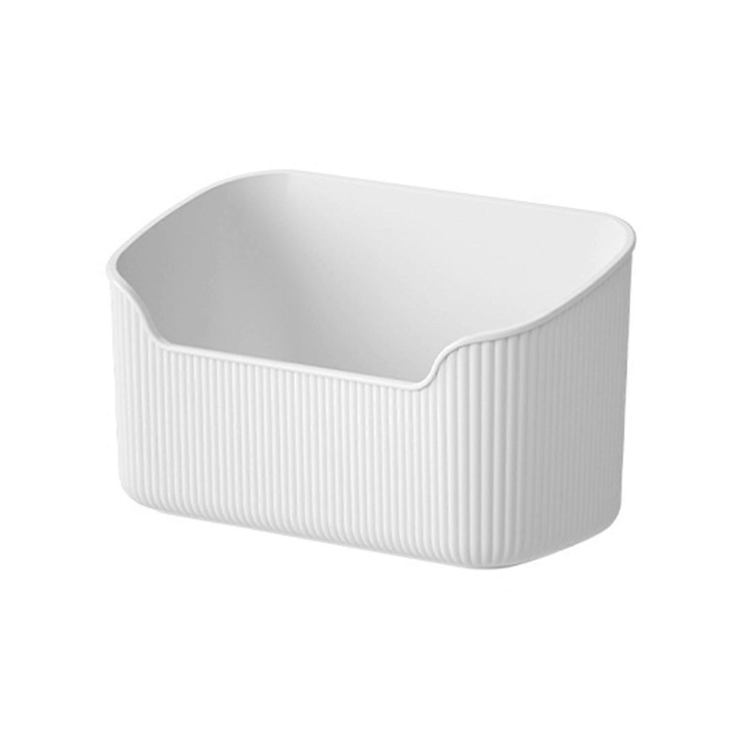 Cosmetics Storage Box Large Capacity Half Transparent Plastic Desktop Makeup Brushes Lipsticks