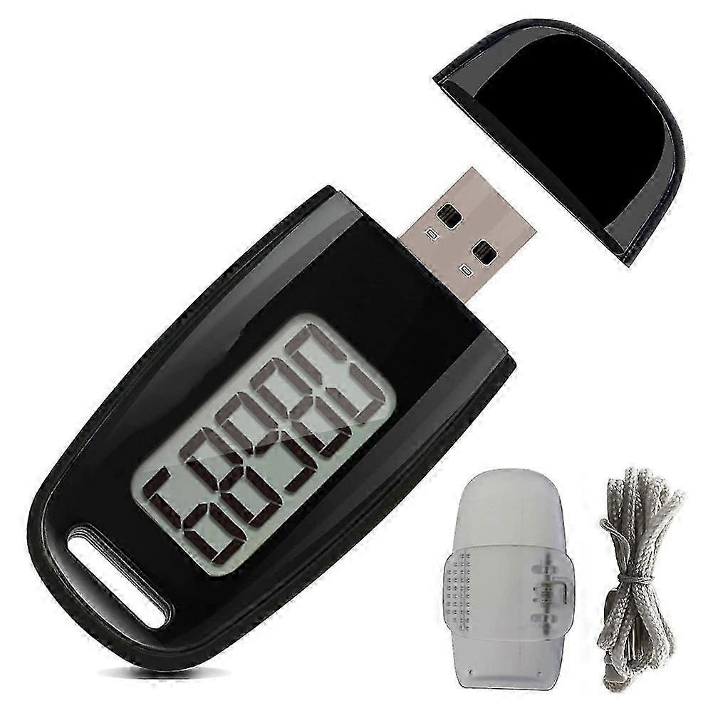 Simple Step Counter,Walking 3D Pedometer with Rechargeable Battery,Accurate Fitness Tracker,Digital 