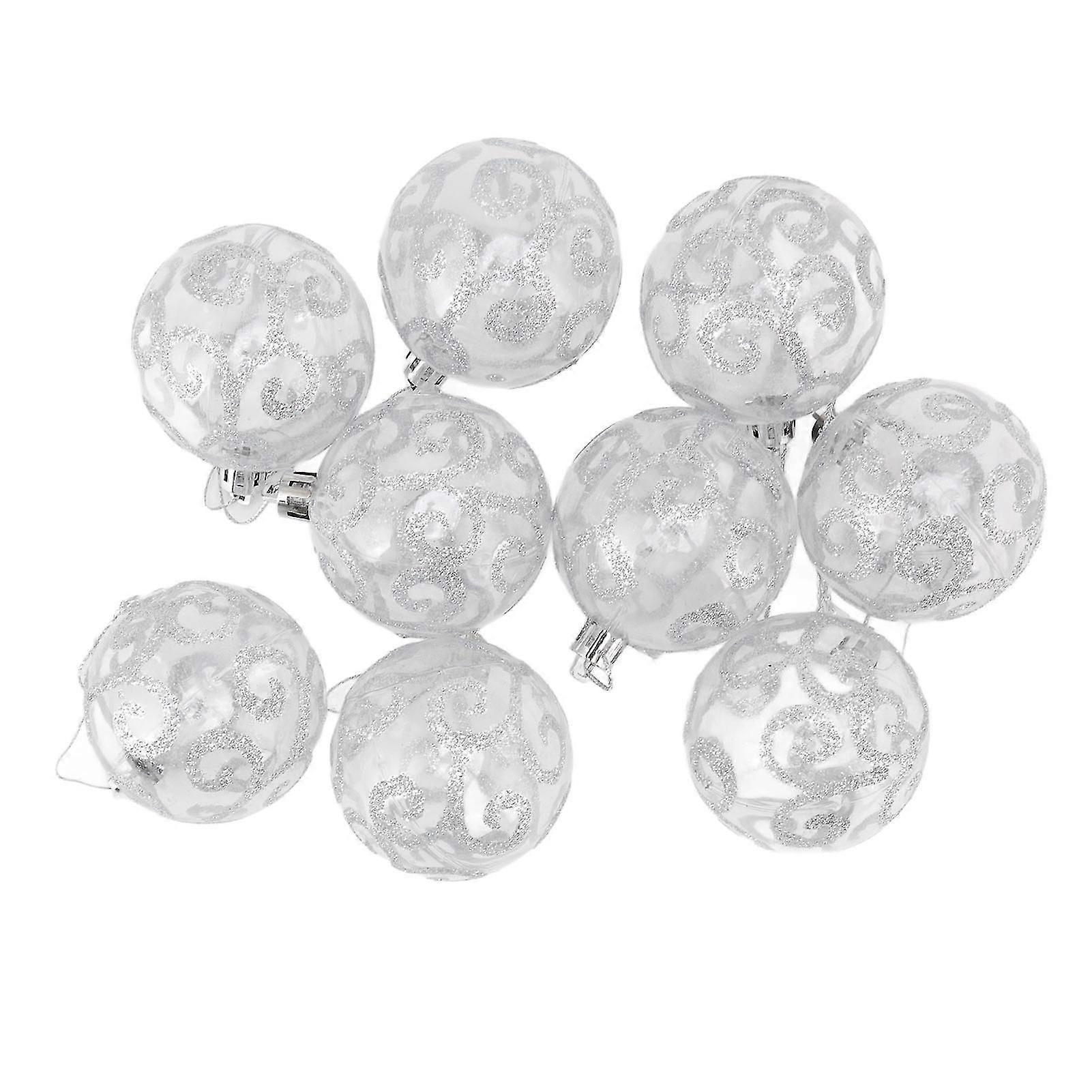 **Shatterproof Silver PET Plastic  Tree Balls Decorations**
