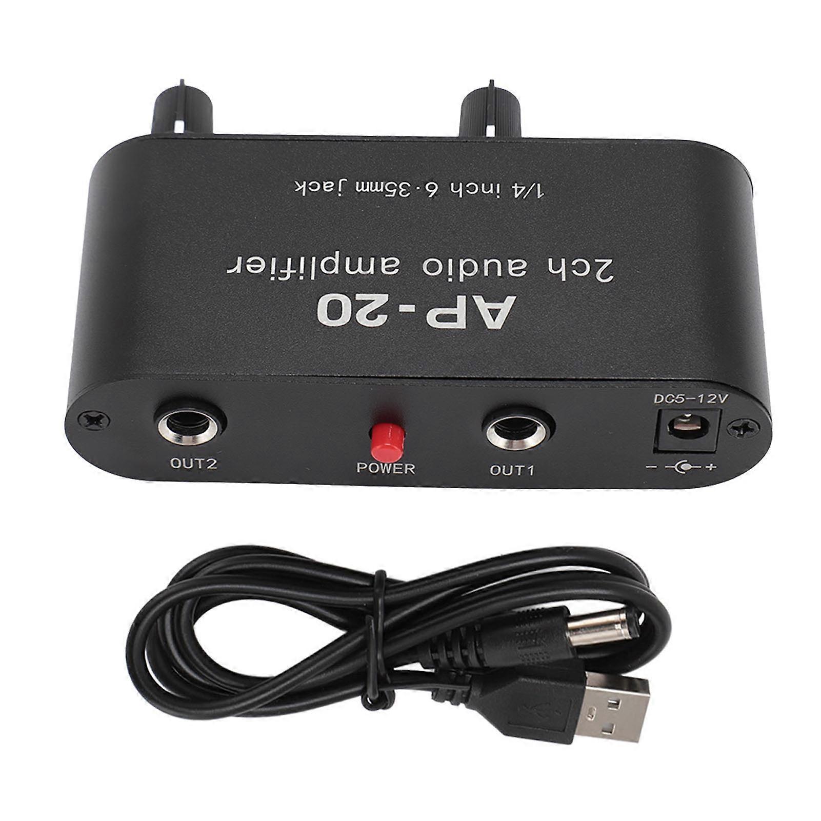 2 Channel Stereo Sound Amplifier with Independent Gain Adjustment and nced Input