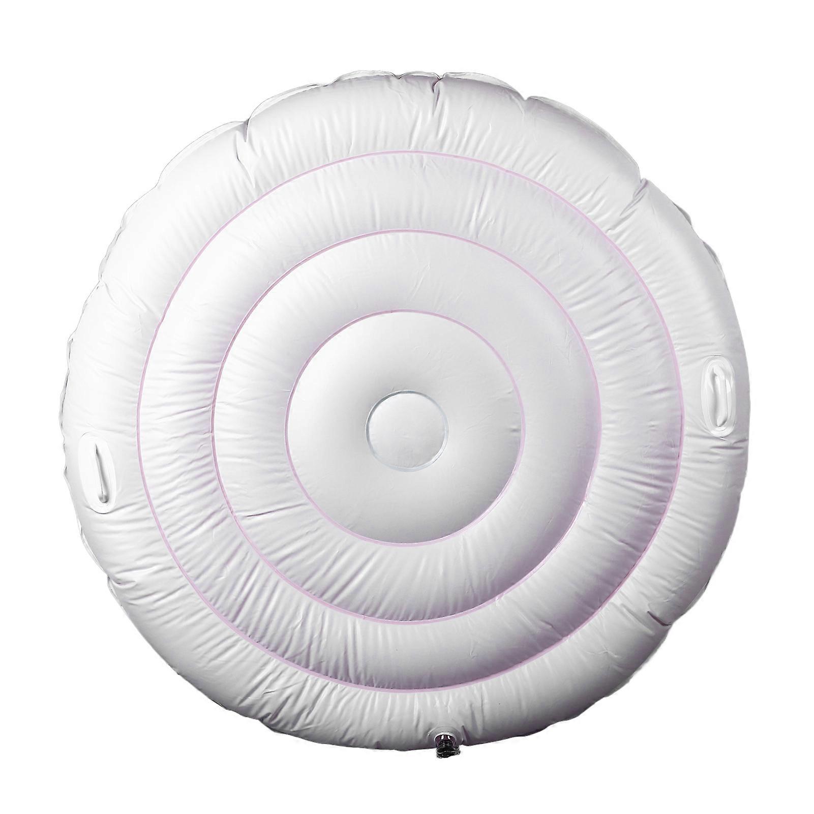 Inflatable spa cover, foldable and round, energy saving, ideal for spas and hot tubs.