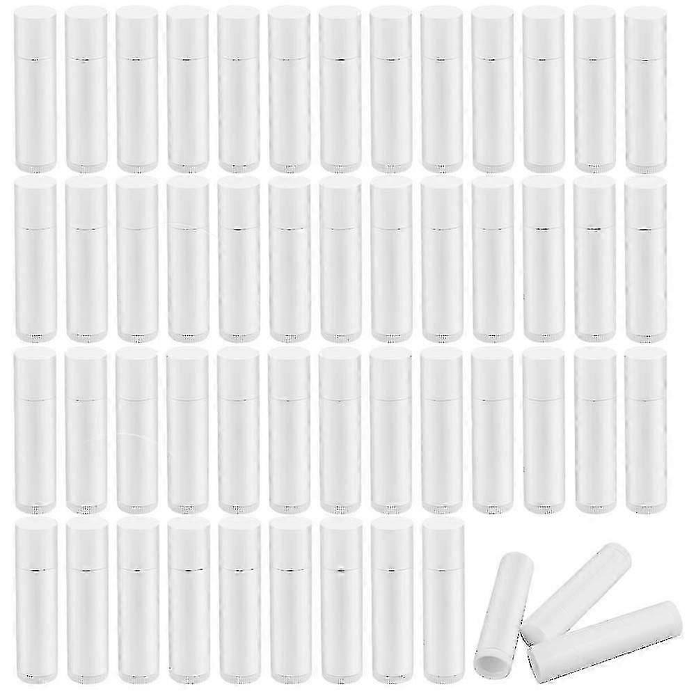 50 Pcs Empty Lipstick Container, Lip Gloss Tubes Refillable Diy Lip Gloss Container Empty Plastic Balm Tubes Round Tw