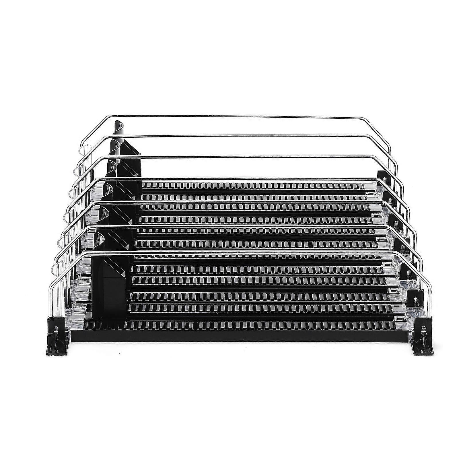 Refrigerator beverage storage box, automatic beverage propeller (black beverage propeller length 31cm)