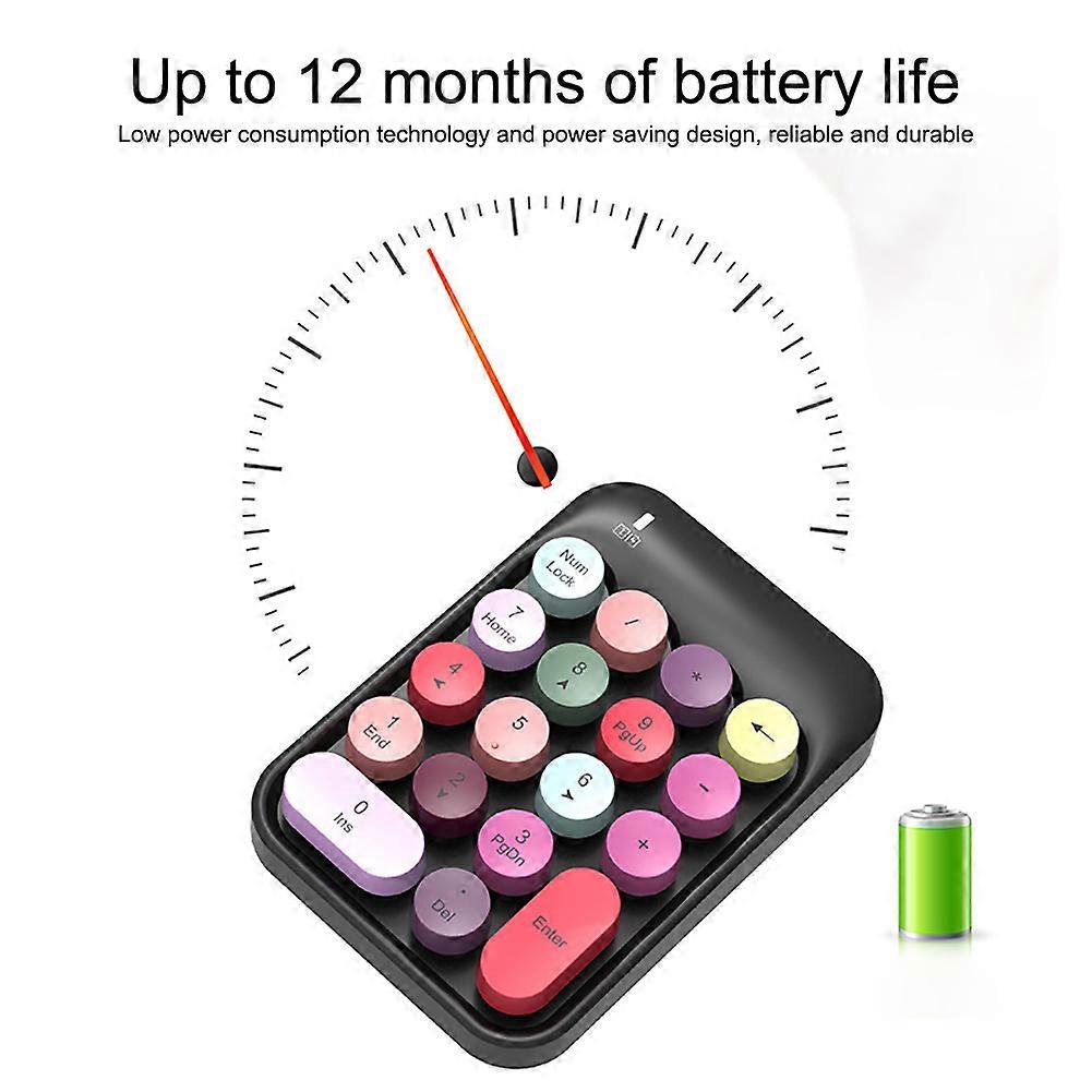 AK18 2.4G Wireless Mini Numeric Keypad, 18 Keys, USB, 14.5x9.6x3.1cm