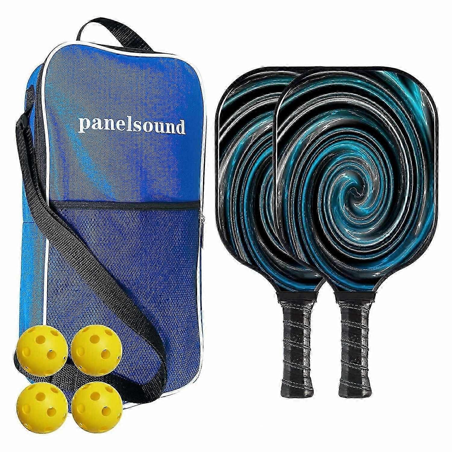 Set of 2 Pickleball Paddle Pickleball Paddle,Thin&Quick Pickleball Rackets Set with Carrying Bag,4 B