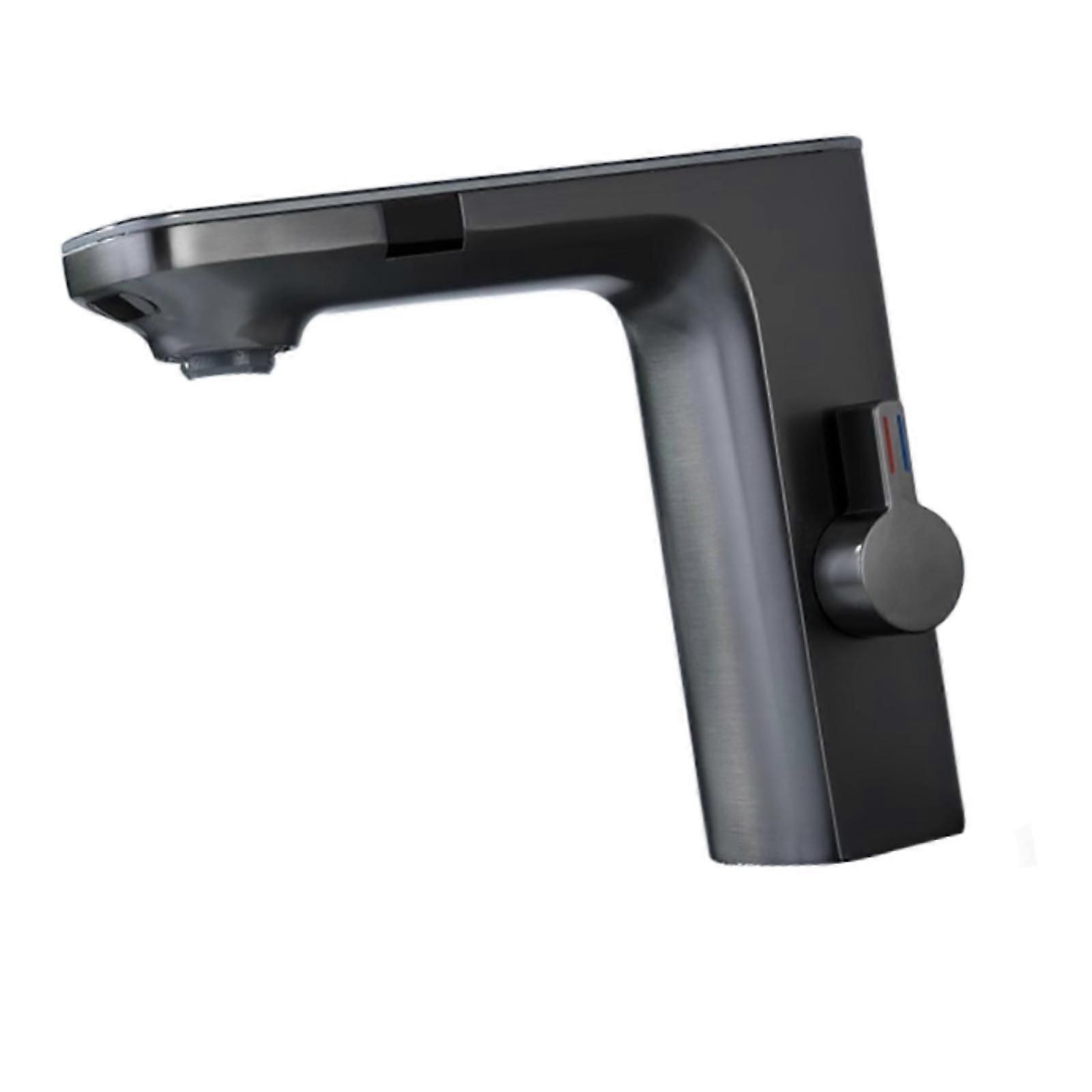 Berührungslose Badarmatur Smart Temperature Mixer für WC WC Büro grau