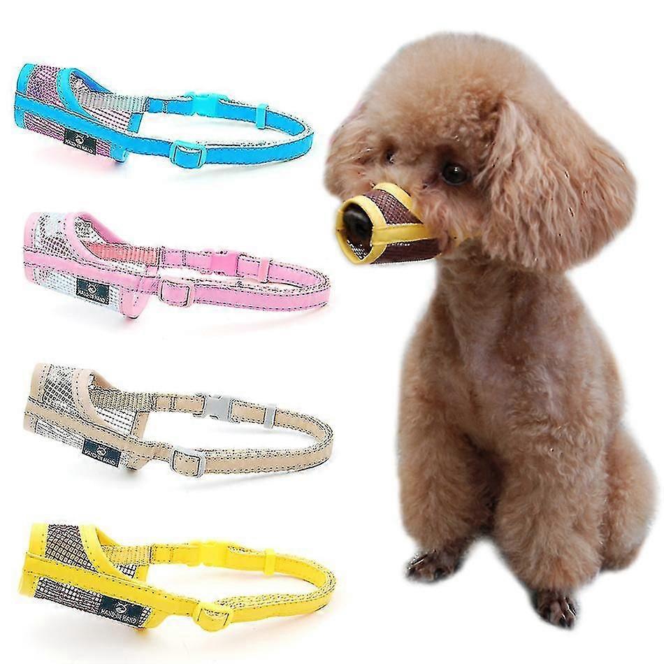 Muso del cane, museruola regolabile in rete di nylon per cani di piccola taglia media, prevenire la masticazione e la leccata