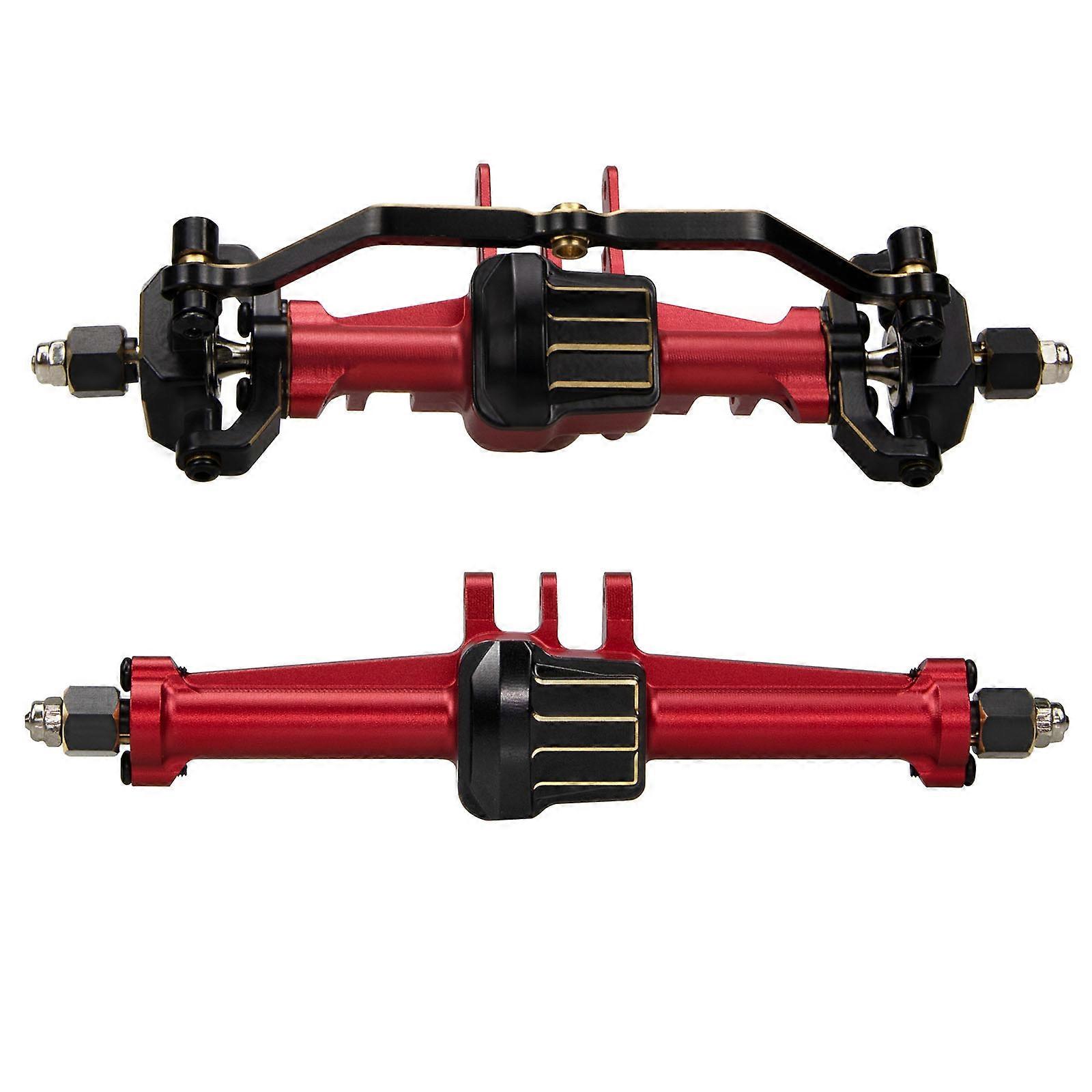 Aluminum Front Rear Axles Housing Assembly Replacement for 1/18 TRX4M Defender Remote Control Crawler Upgrade Parts