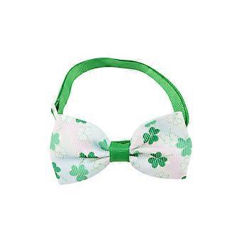 Adjustable Cat Tie StPatricks Day Theme Dog Bowtie Collar Festive Pet Neck Collar Pet Bowtie Festival Party Supplies