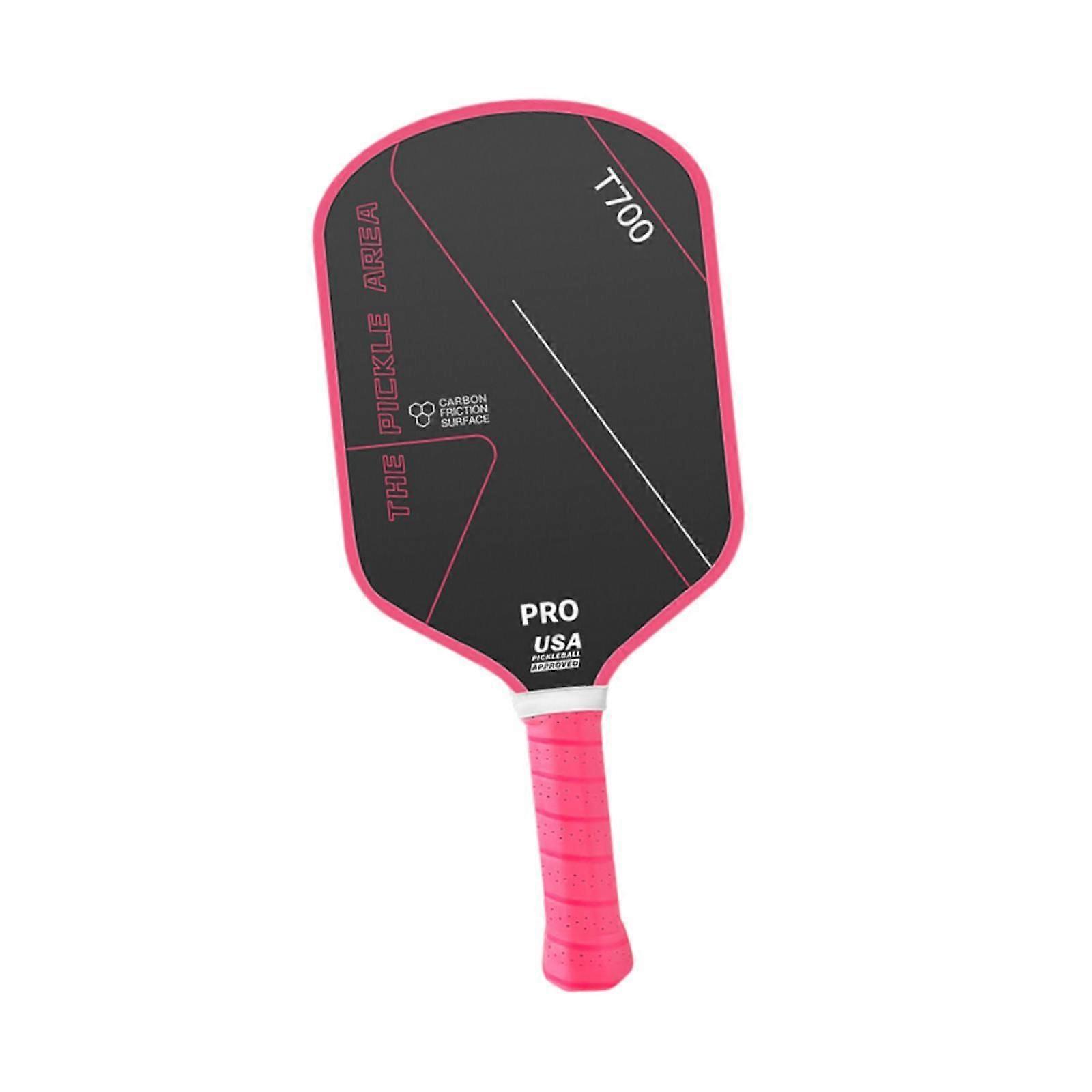 Pickleball Paddle Carbon Fiber Pickleball Racket Ergonomic PP Honeycomb Core Rose Red Edge