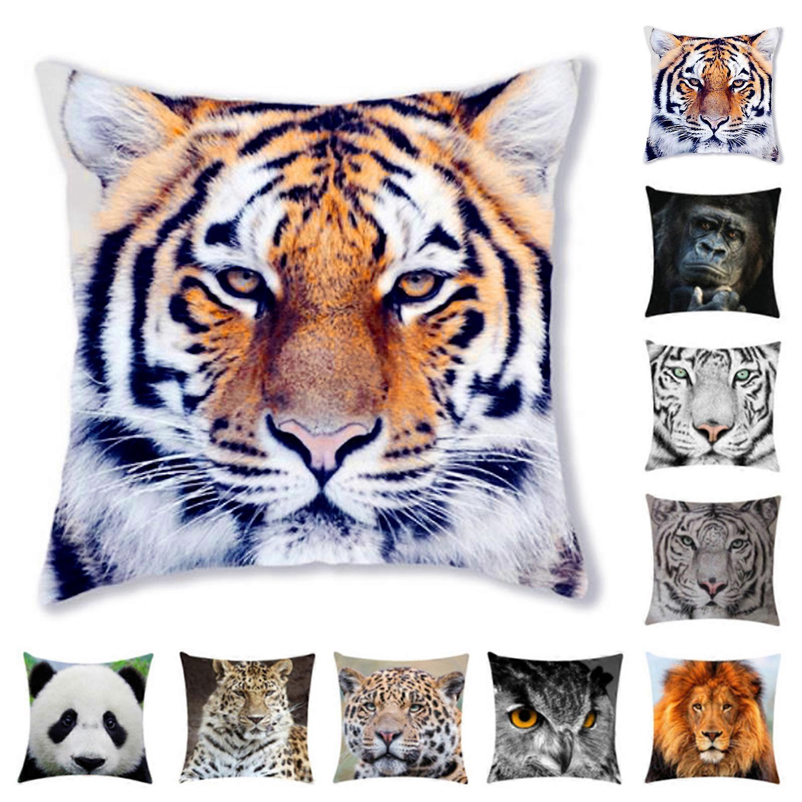 Housse de coussin décorative douce à motif animal pour canapé