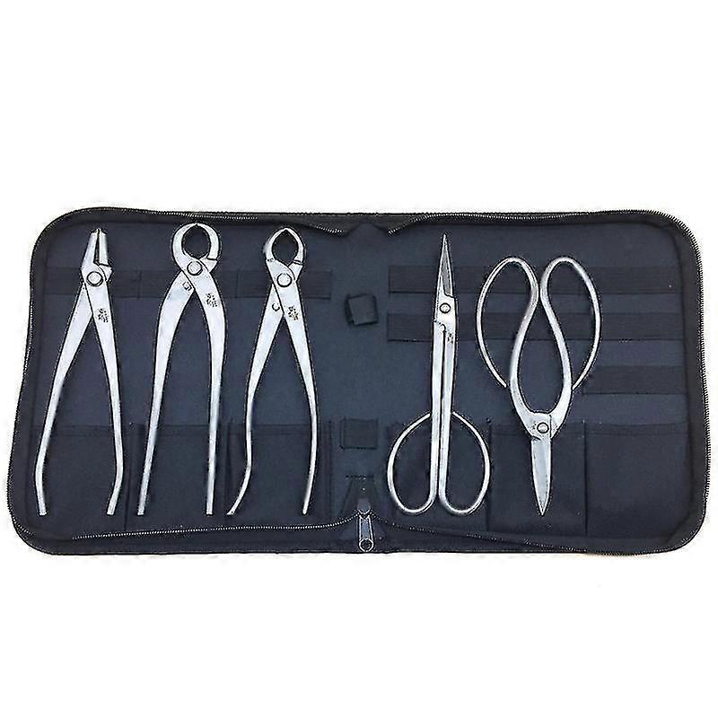 Professional Grade 4/5/6/7pcs Bonsai Tool Set Kit Stainless Steel Bonsai Scissors Knob Cutter Jin Pliers Trunk Splitter Garden