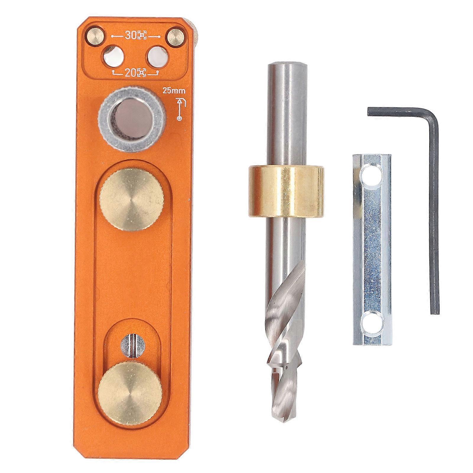 Aluminum Profile Drill Guide Set Kit Single Access Hole Extrusion Jig with M6 Countersunk Step Drill Bit 30 20 Slider
