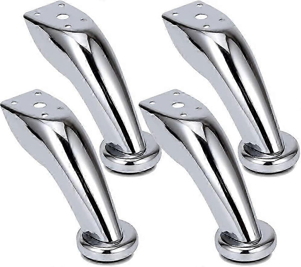 4 Stück dicke Sofabeine aus Edelstahl, Chrombeine