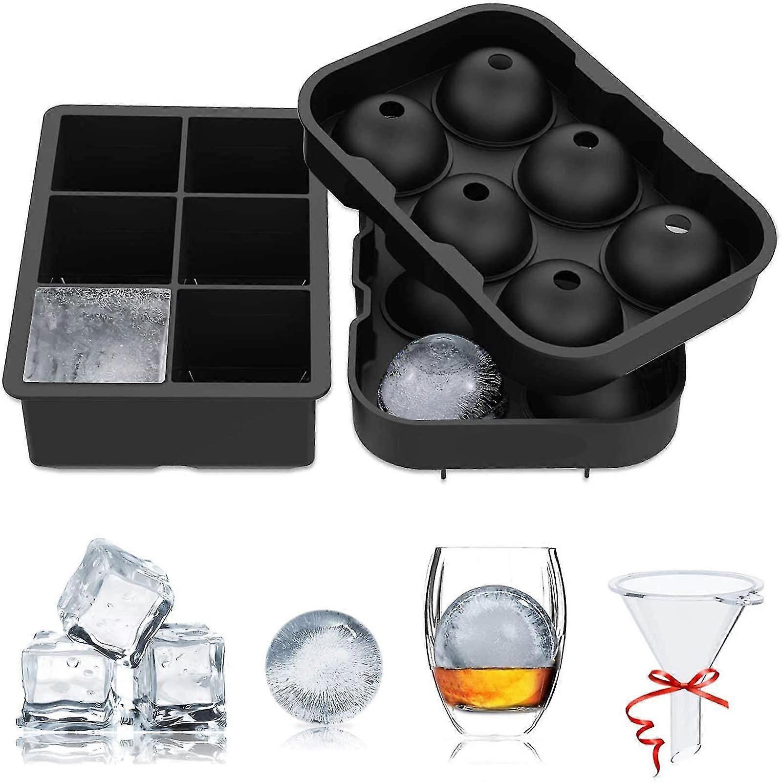 Ice Cube Tray Silicone Large Ice Ball Maker - Easy to Release