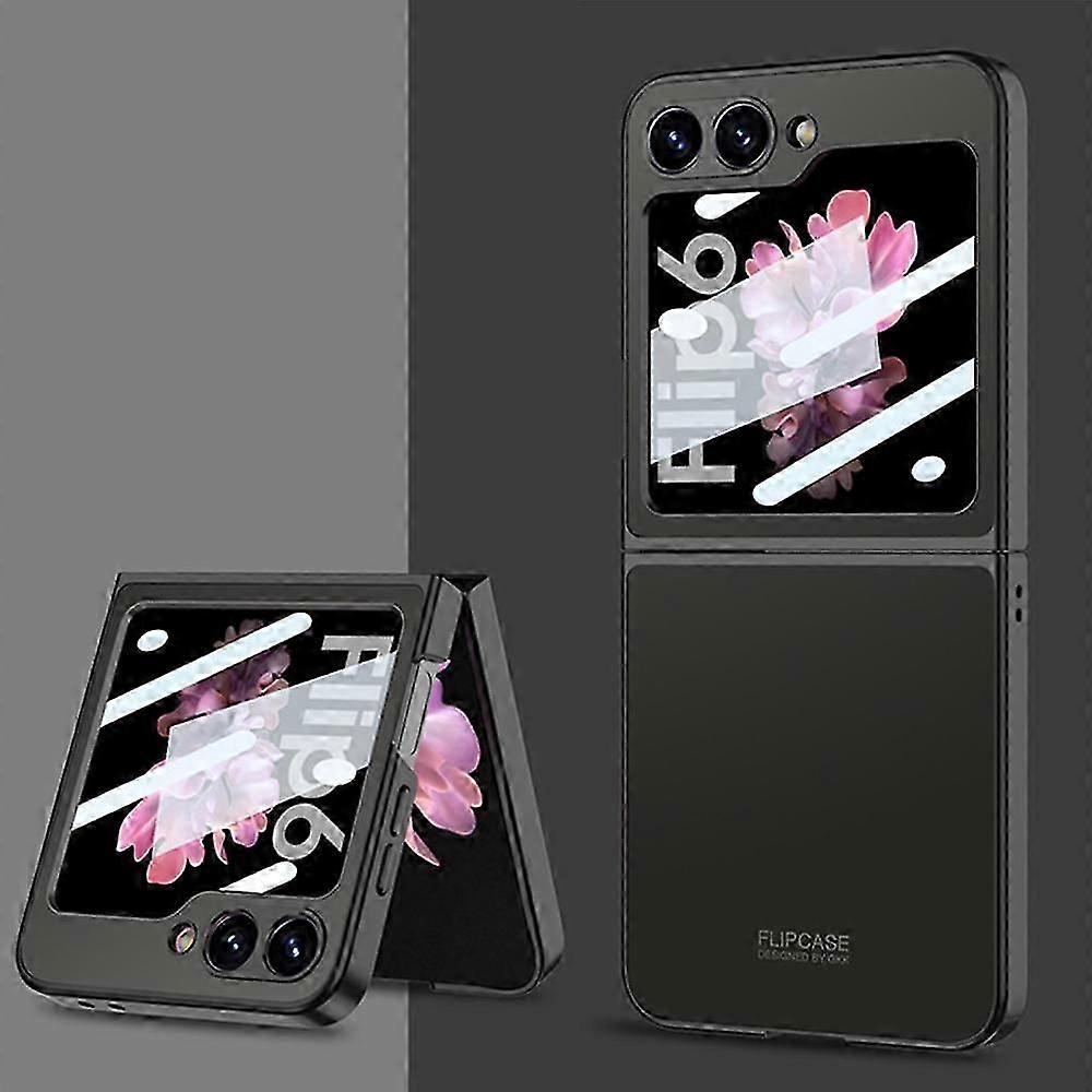 For Samsung Galaxy Z Flip 6 Case with Built-in Screen Protector, Slim Fit Lightweight Skin Feeling Hard PC Shockproof Case