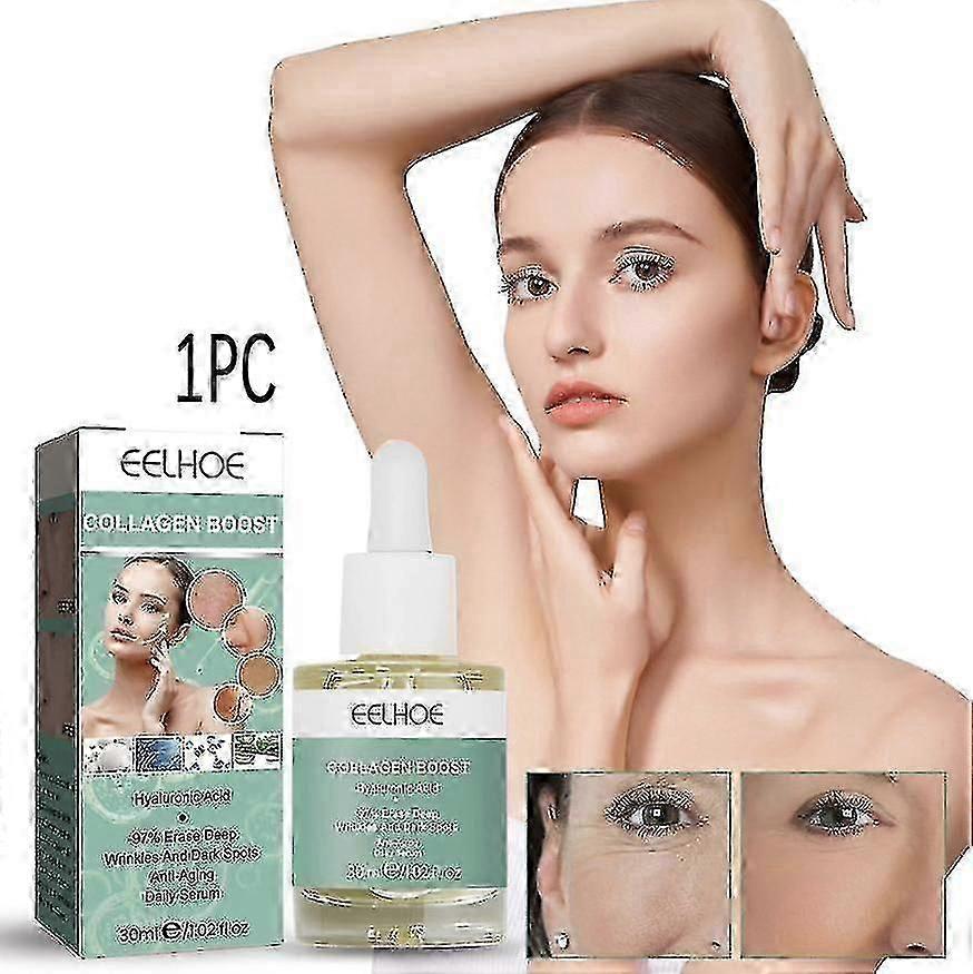 1pc Essence Anti-âge Collagène Dilue Les Ridules L’essence De Soin Hydratante Hydrate Et Raffermit La Peau