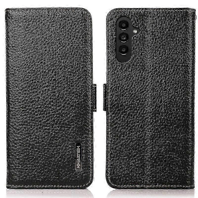 For Samsung Galaxy A15 4g Case Genuine Cow Leather Rfid Blocking Phone Wallet Cover