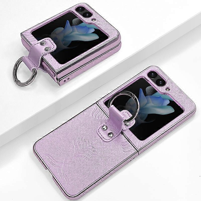 Embossed Leather Phone Case For Samsung Galaxy Z Flip5