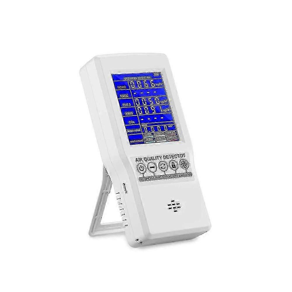 Air Quality Monitor Accurate Tester For Co2 Formaldehyde(hcho) Tvoc Pm2.5/pm10 Multifunctional Air