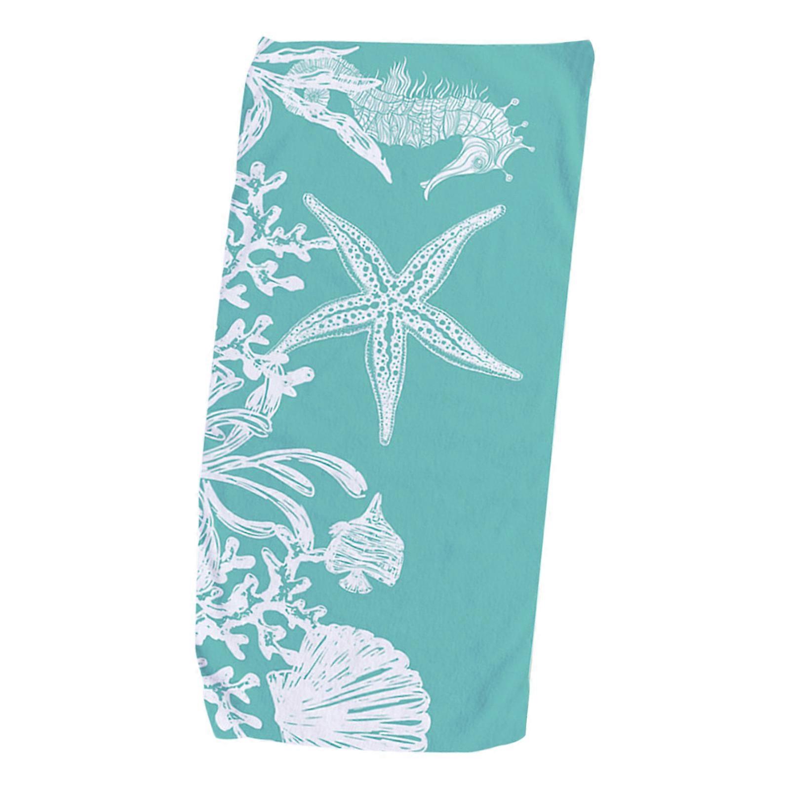 European And Double-sided Towel Cloth Beach Towel-border Printing Microfiber Beach Swimming Towel Practical