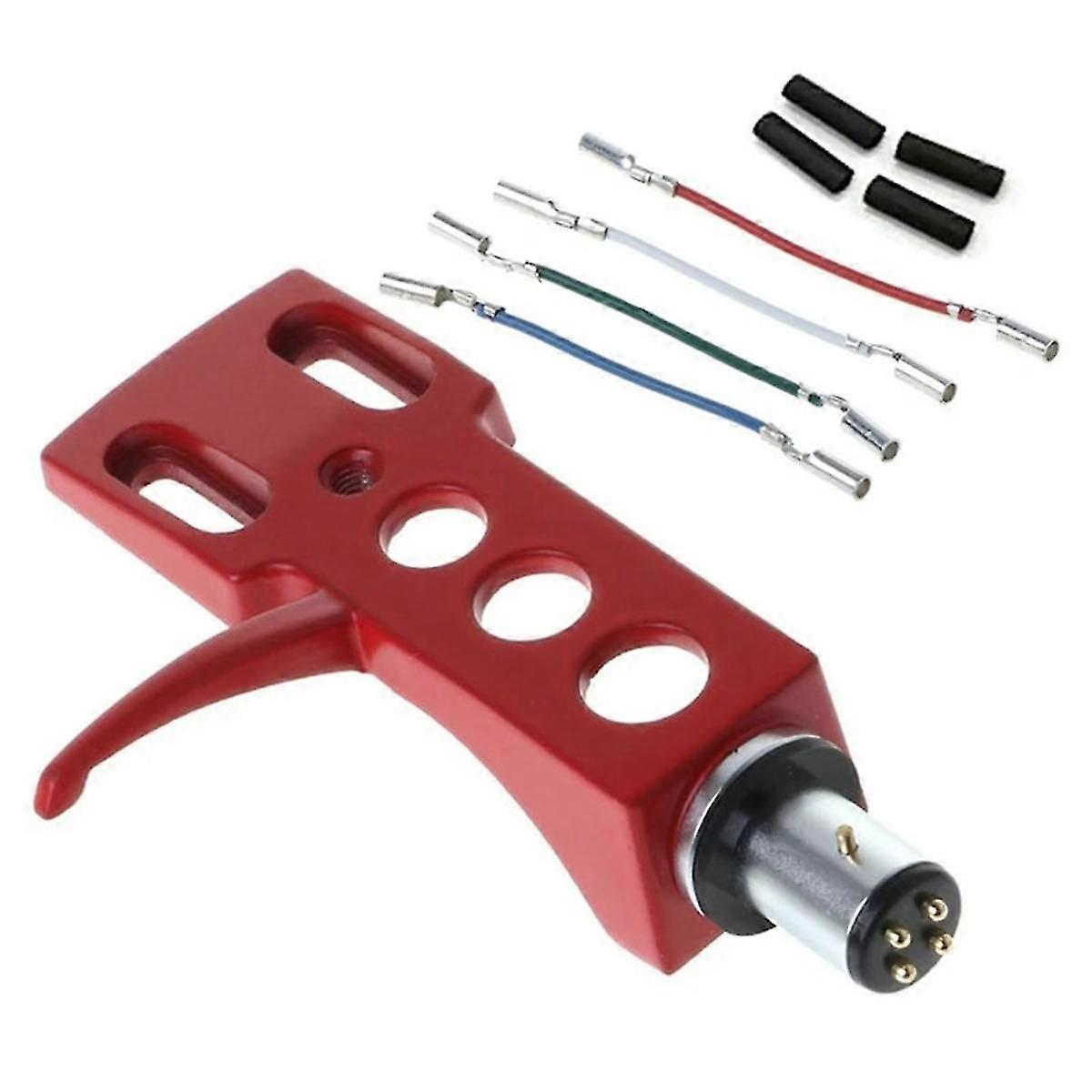 Universal Record Player Headshell Phonograph Turntable Replacement Headshell with 4X Lead Wires compatible with