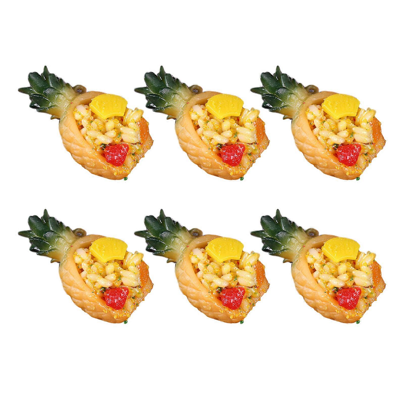 Artificial Pineapple Fried Rice Model Realistic Simulation Fried Rice Chinese Food for Decoration Kitchen Display Props