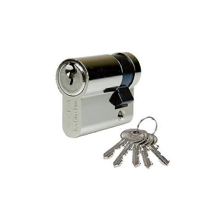 Serrure - CISA - Lockingline 30x10 Nickel Short Cam - 6 goupilles - Clé réversible - Niveau de sécur